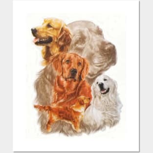 Golden Retriever Medley Posters and Art